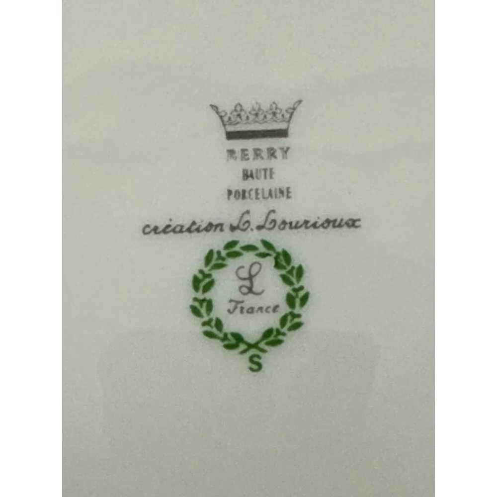Vintage Merry Haute Limoges Porcelaine‎ French Salad Plate Set Of 6 G. Louviere